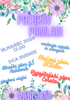 Read more about the article Koncert Pozdrav pomladi, 18. 3.