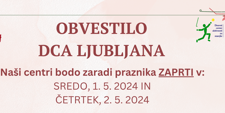 You are currently viewing Praznični delovni čas DCA Ljubljana