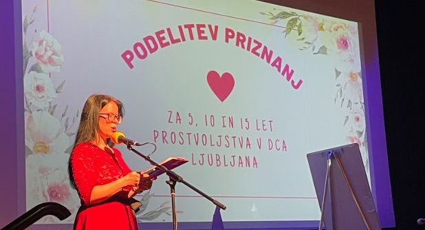 Read more about the article Podelitev priznanj za 5, 10 in 15 let prostvoljstva v DCA Ljubljana